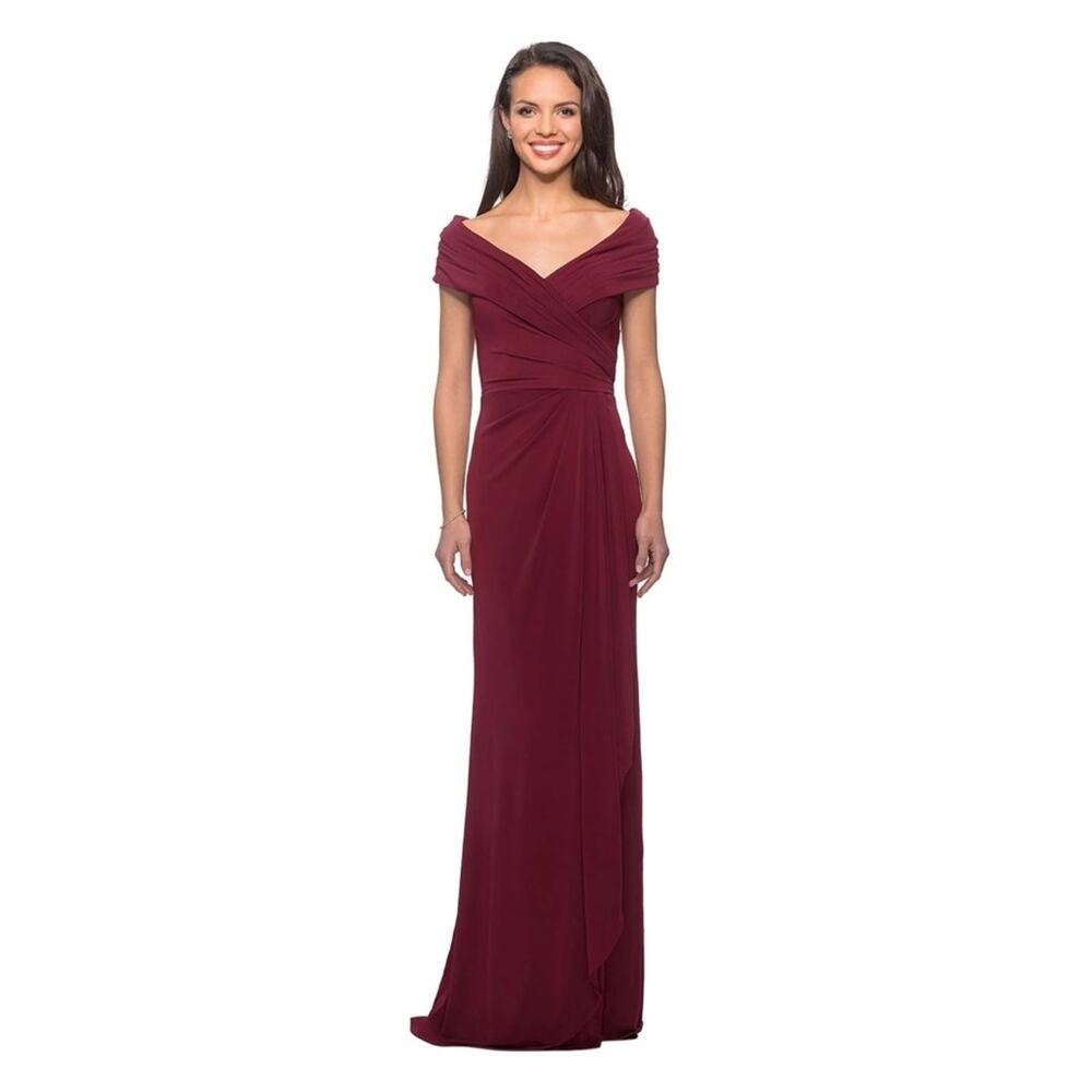 LA FEMME Wine Ball Gown- 26519